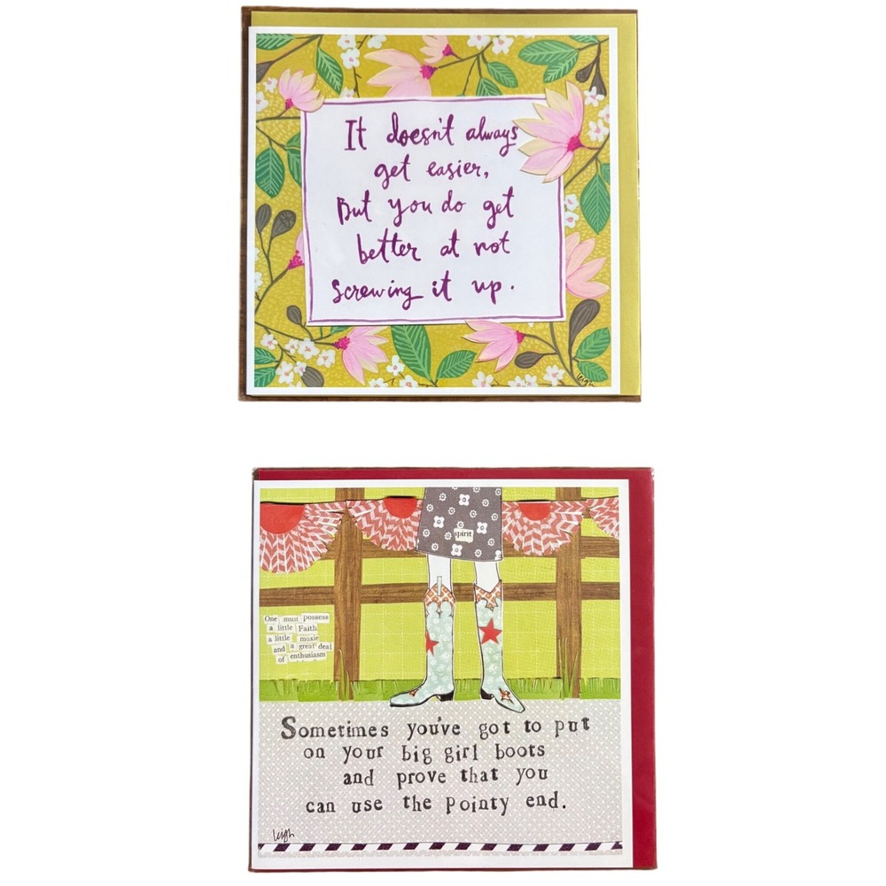 2 Encouragement Curly Girl Design Greeting Cards Faith Inspirational Quotes‎